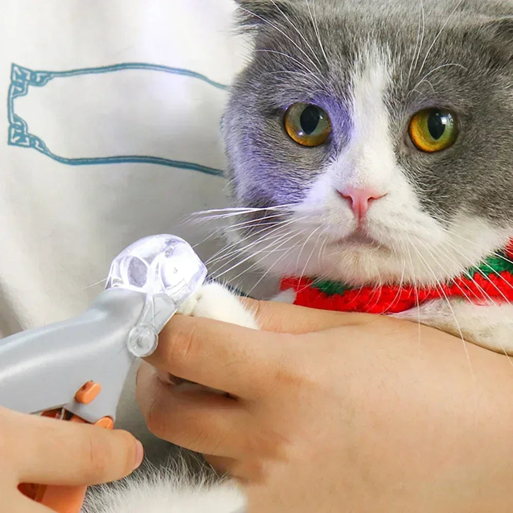 LED Pet Nail Clippers with Stainless Steel Blade