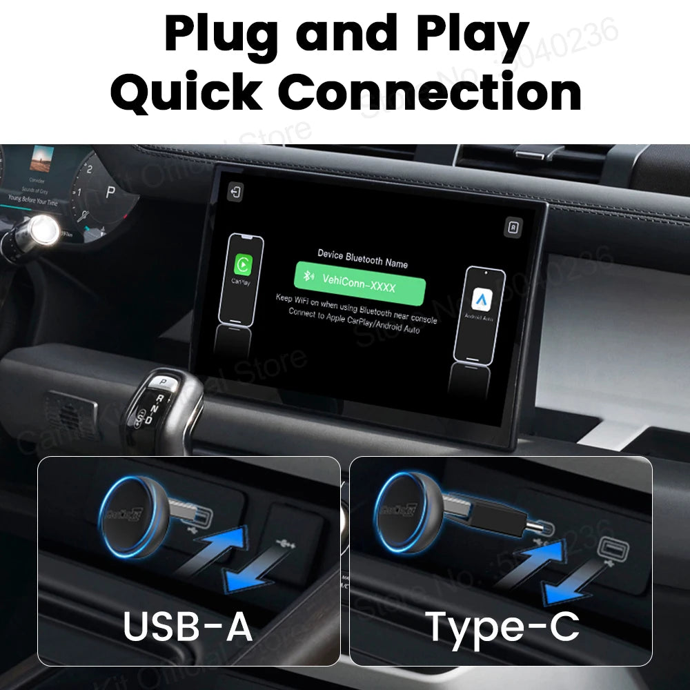 CarlinKit Mini Ultra 3 Wireless CarPlay & Android Auto Adapter