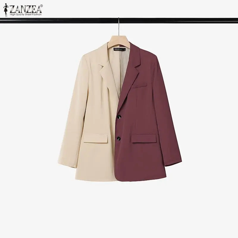 ZANZEA Patchwork Blouse and Pants Set