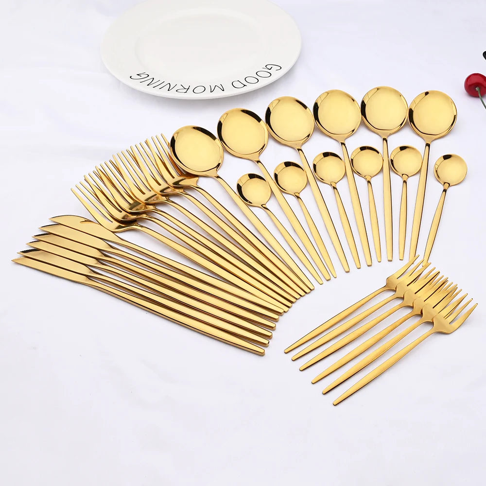 uniturcky Stainless Steel Flatware — 30 Pieces