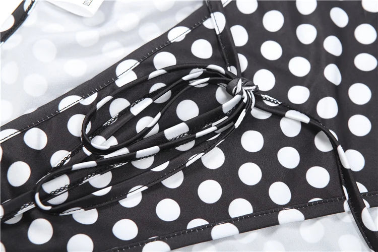 Women's Polka-Dot Bodysuit and Shorts Set