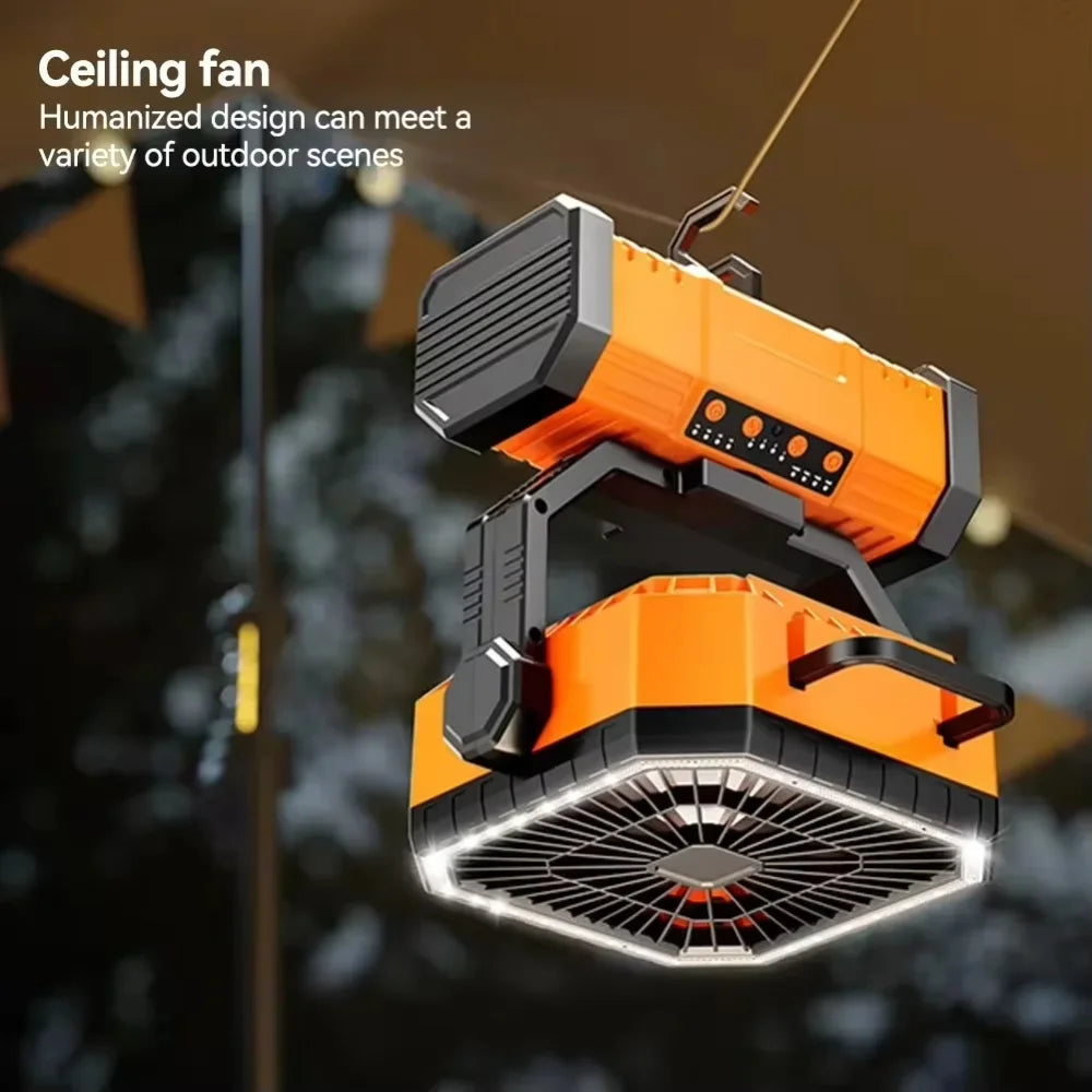 Rechargeable Clip-On Portable Fan with LED Light