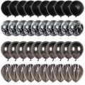 Black Confetti Latex Balloon Sets, 40 Pieces