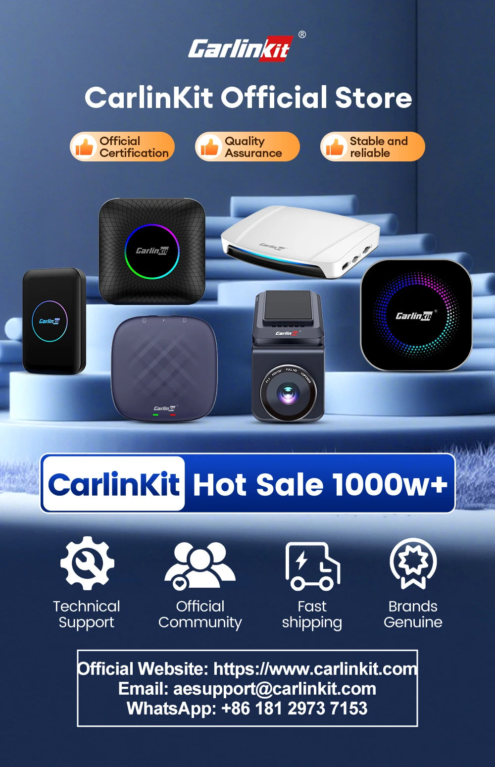 CarlinKit Mini Ultra 3 Wireless CarPlay & Android Auto Adapter