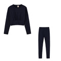 Women's Solid-Color Two-Piece Casual Outfit