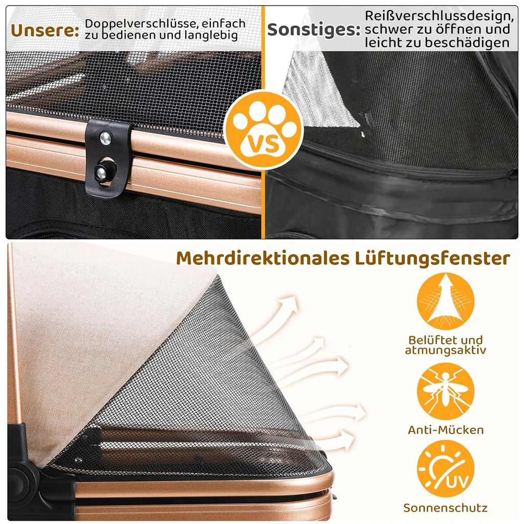 Two-in-One Folding Pet Stroller & Carrier