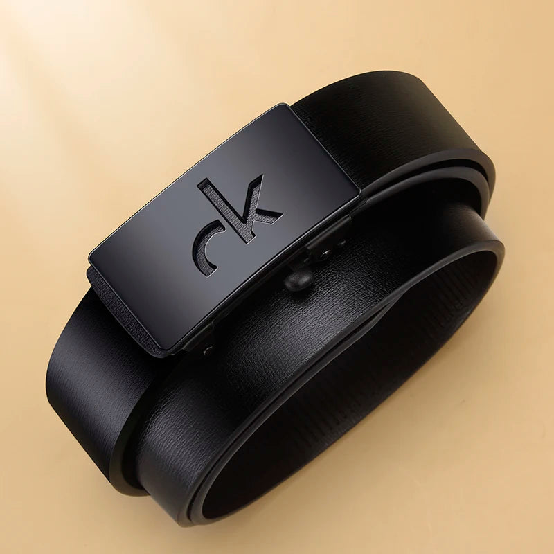 Men's Casual PU Belt with Automatic Buckle
