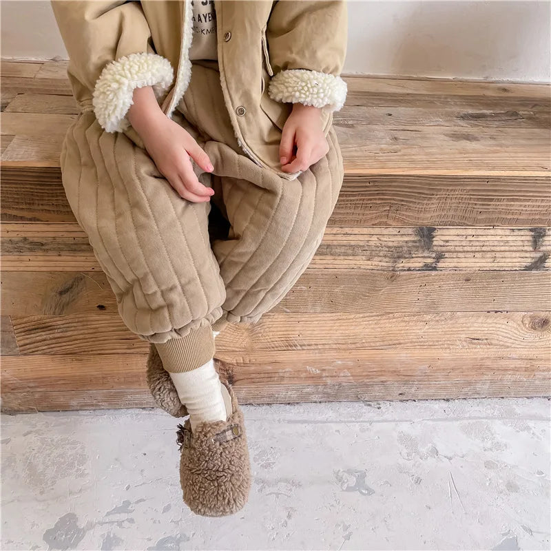 Children's Clothing From 2 To 7 Years Winter Kids Warm Cotton-Padded Trousers Baby Girls Thick Pants Toddler Boys Wear Clothes Whispering Desires Shoppe