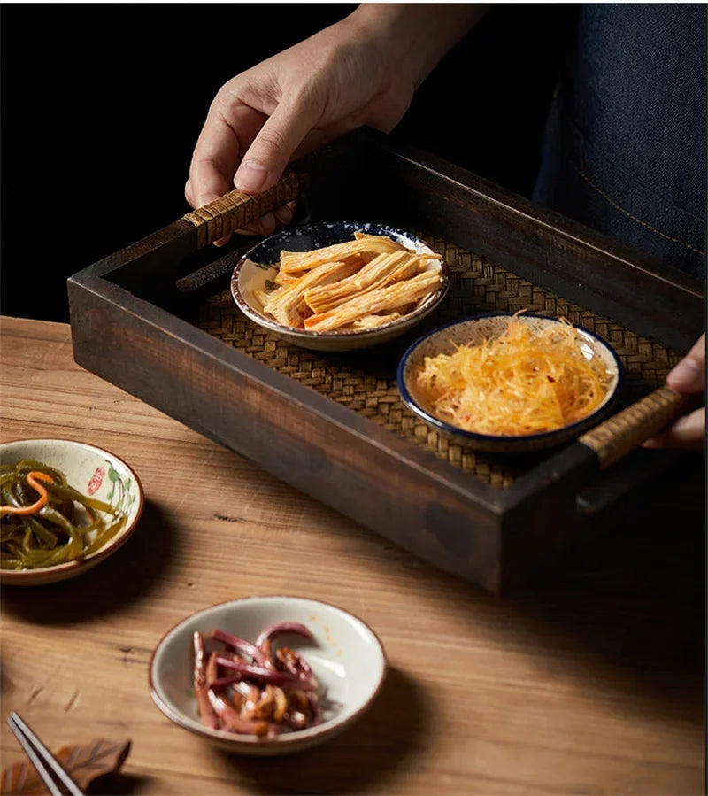 Flower and Bird Ceramic Sauce Dish — 9.5 cm