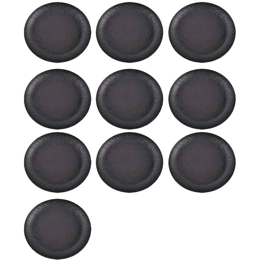 Rock-Textured Plastic Plates — 10 Pieces