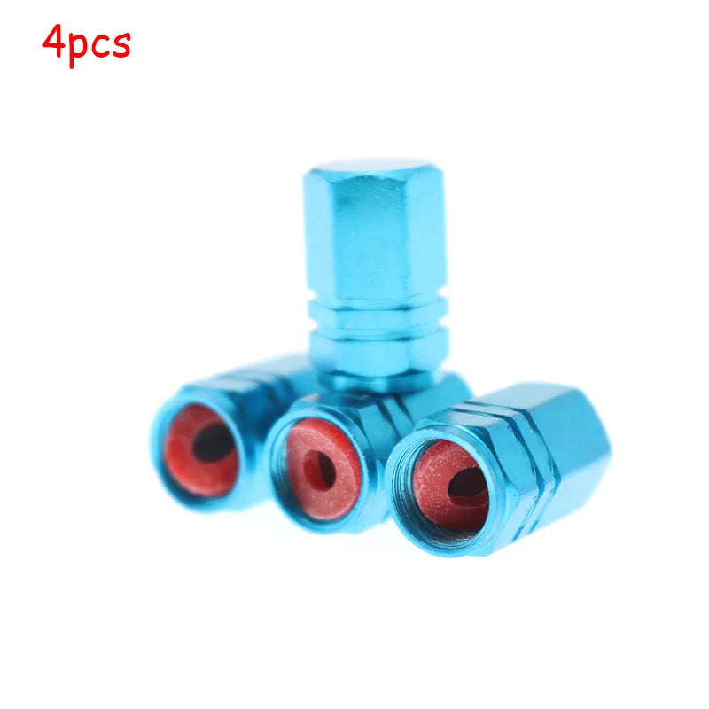 Aluminum Tire Valve Caps with O-Ring – Set of 4