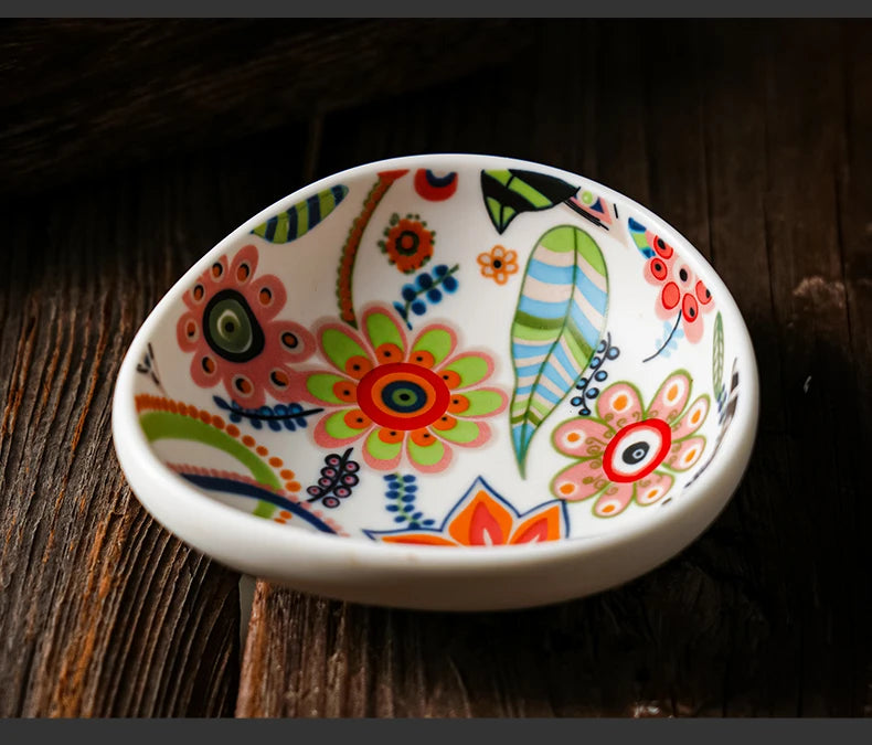 Floral Ceramic Dinner Plate — 8 Inch