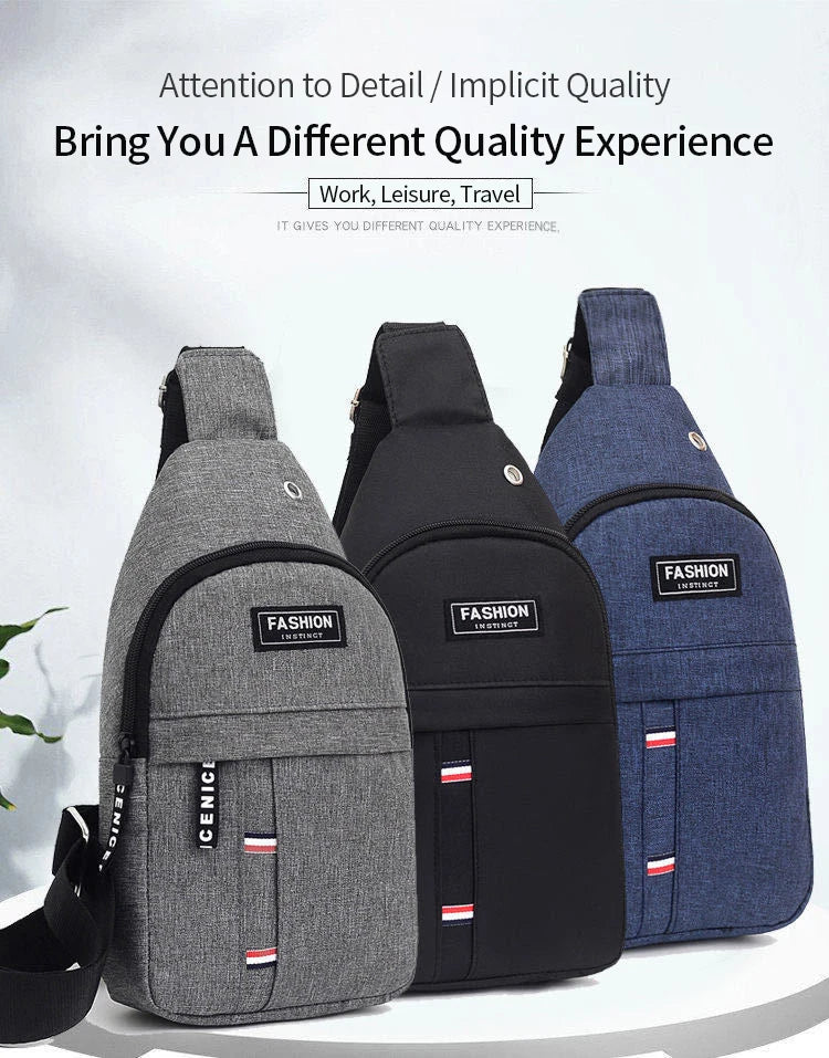 Men’s Nylon Waist Bag with Adjustable Strap
