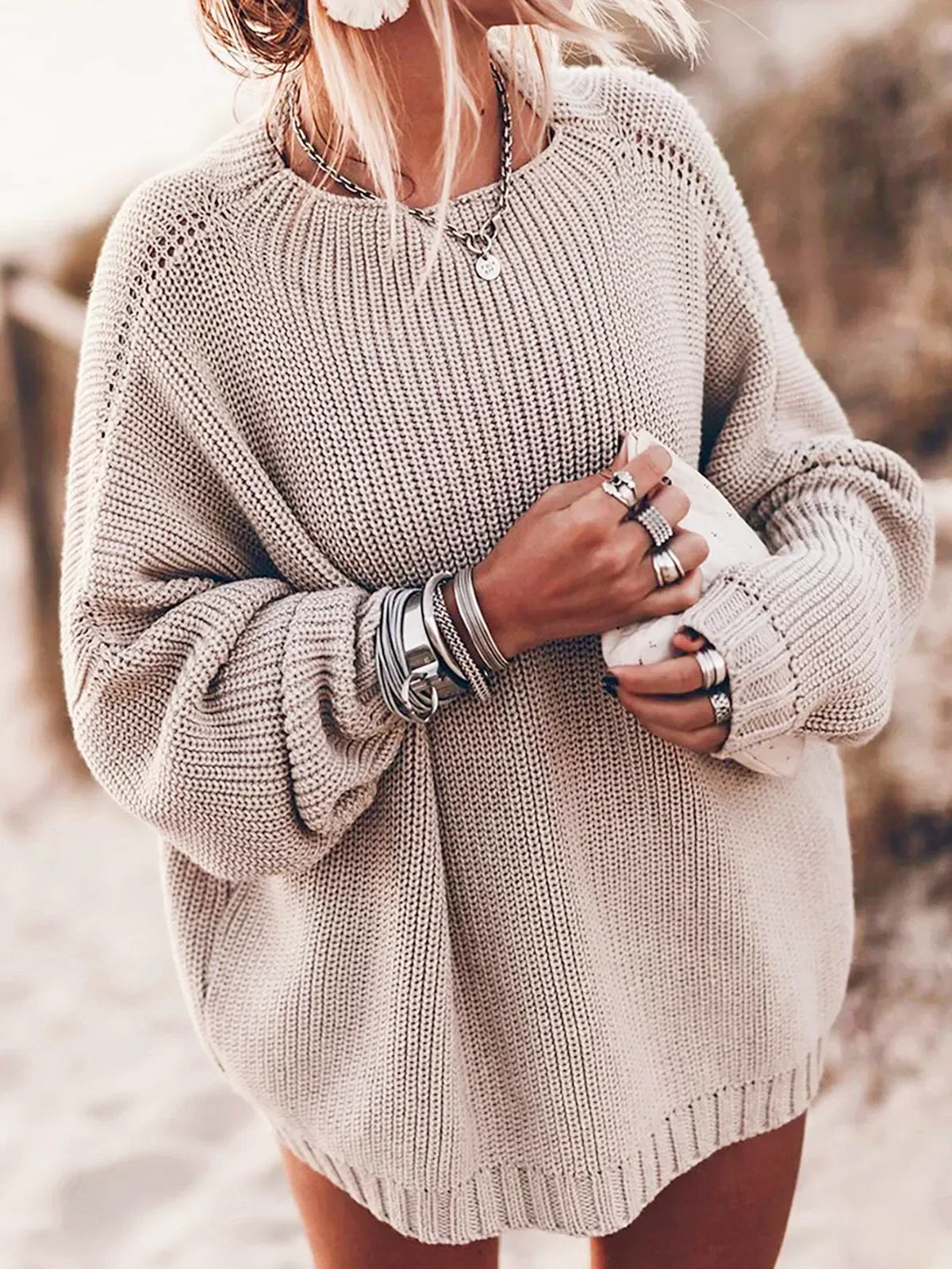 2026 New Winter Knitwear Women's Batwing Sleeve Knitted Pullover Solid Casual Loose Sweaters Ladies O-Neck Basic Pullover Jumper Whispering Desires Shoppe