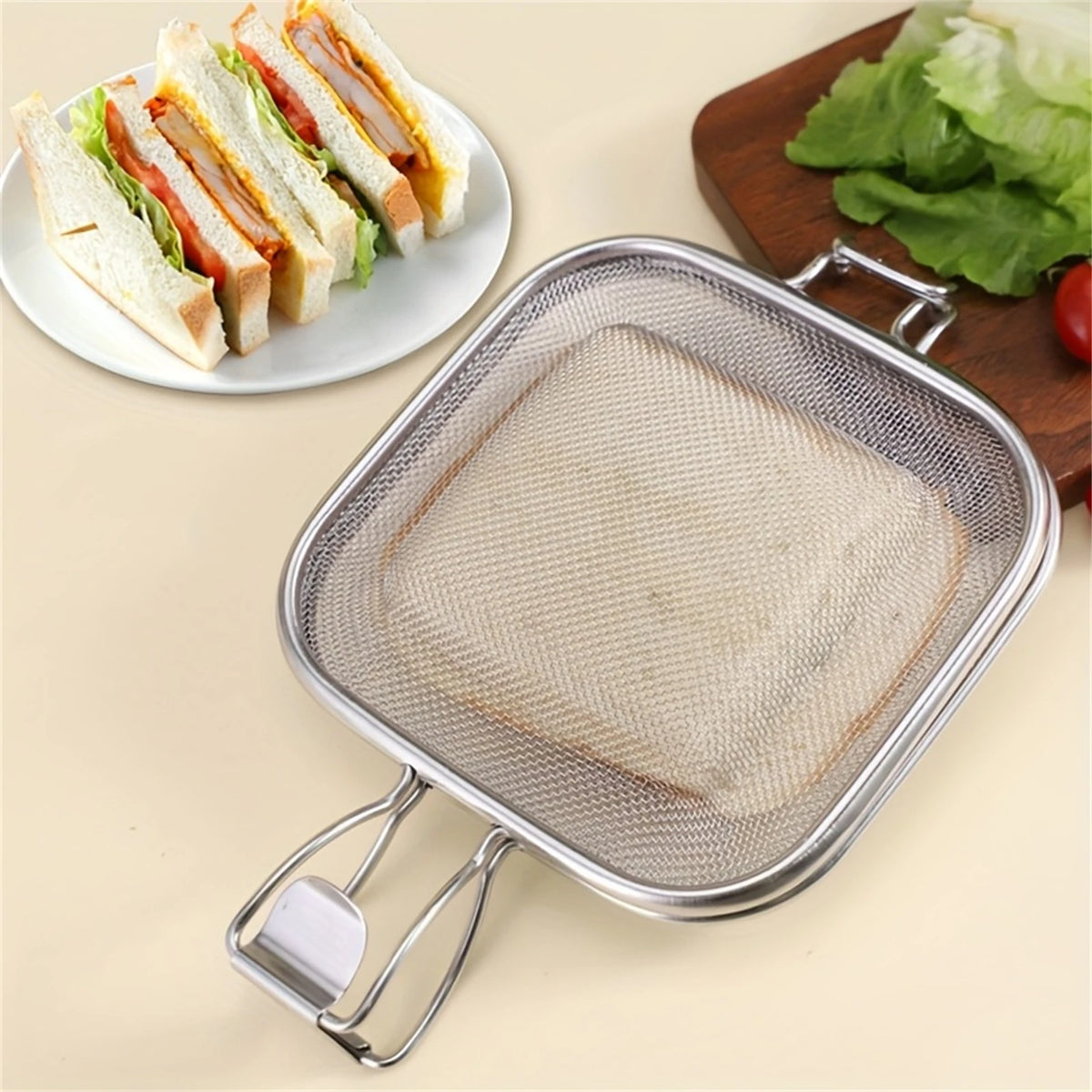 Stainless Steel Sandwich Grill Basket