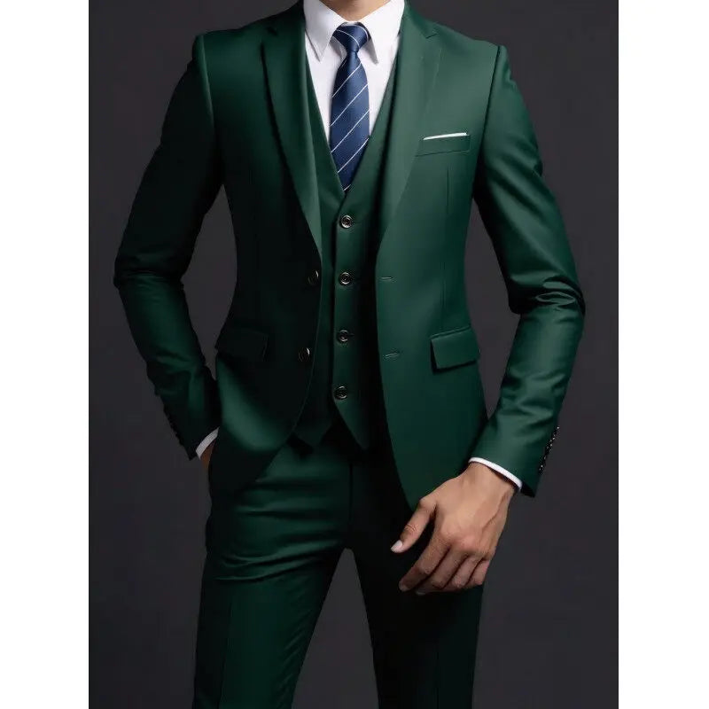 Men's Three-Piece Suit – Blazer, Vest & Trousers