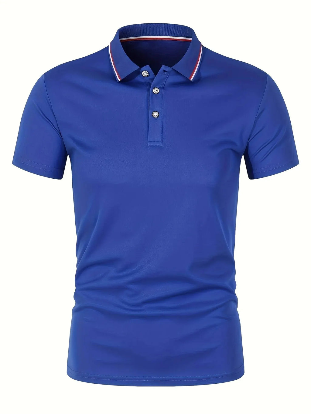 Men's Solid-Color Short-Sleeve Polo Shirt