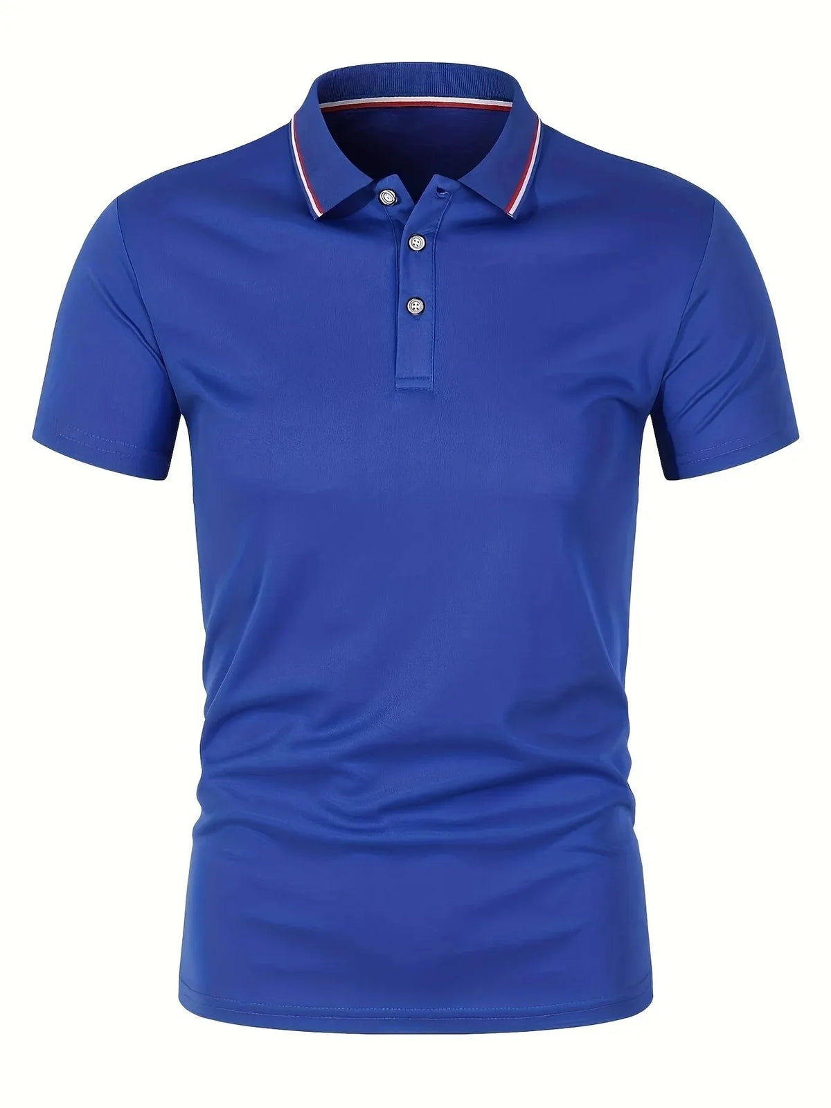 Men's Solid-Color Short-Sleeve Polo Shirt