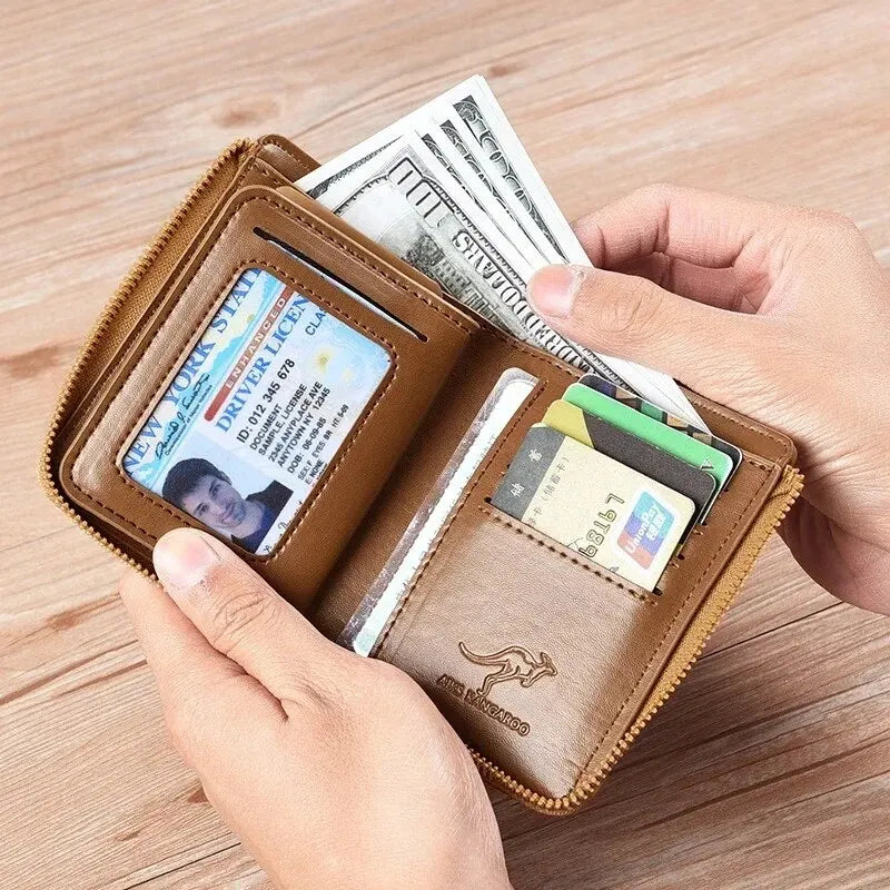 Men's Zipper Wallet & Card Holder