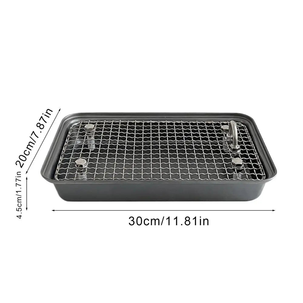Stainless Steel Rabbit Litter Pan with Removable Grate