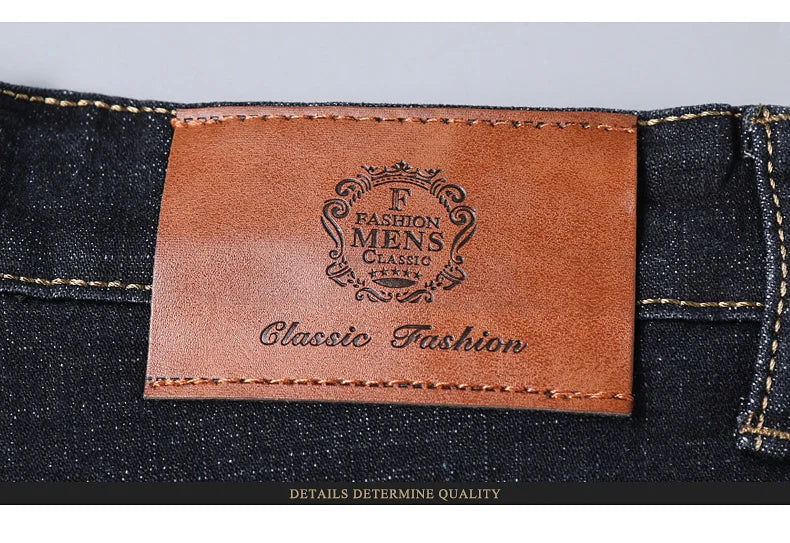 Men's Slim Straight-Leg Black Jeans