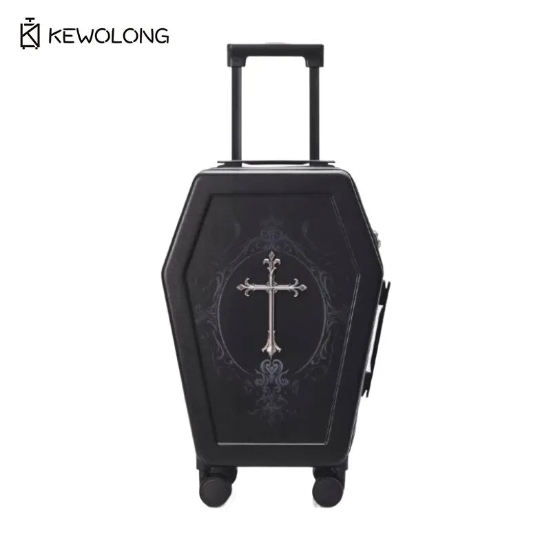 Gothic Coffin-Style Spinner Suitcase