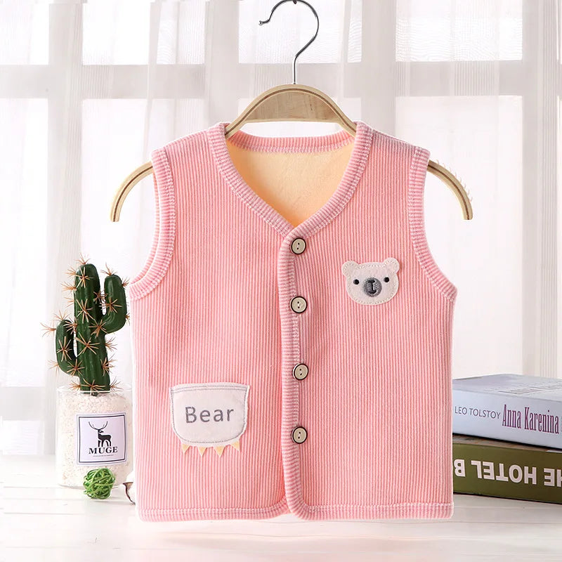 Kids Clothes Waistcoat Children's Vest  Boy Girl Thicken Velvet lining Keep Warm Jackets Vest Children's Clothing  Autumn Winter Whispering Desires Shoppe