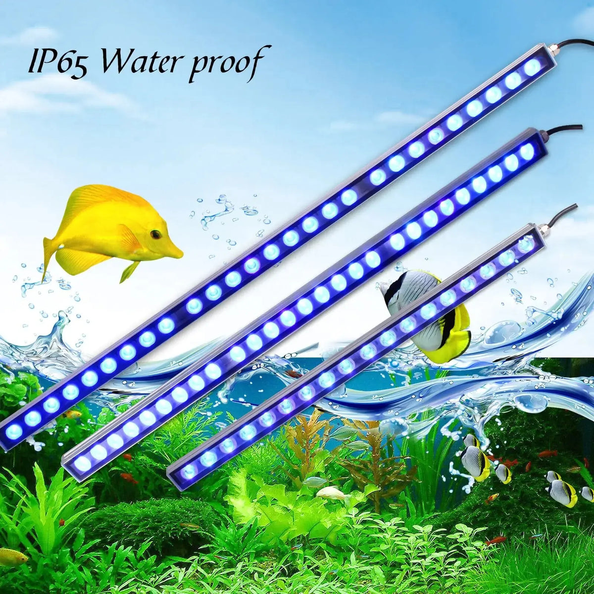Populargrow 54W/81W/108W Aquarium Light with 470nm Blue Spectrum Leds Strip Light Beautiful Your Coral Reef Fish Tank Lamp Whispering Desires Shoppe