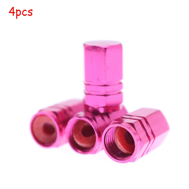 Aluminum Tire Valve Caps with O-Ring – Set of 4