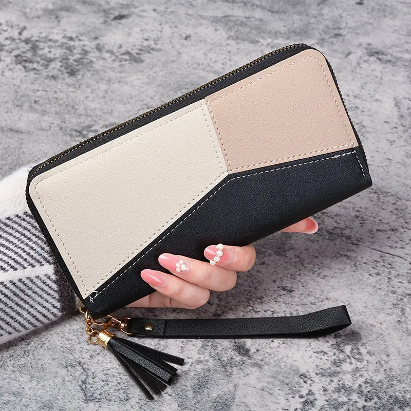 Women's Long Zipper PU Wallet