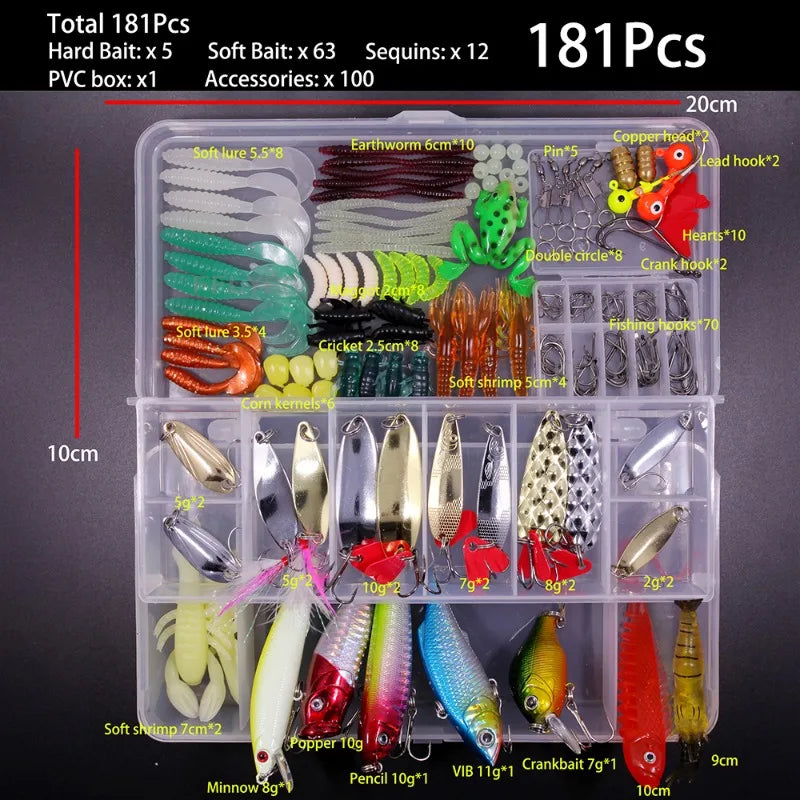 Mixed Fishing Lure & Tackle Box Kit Options