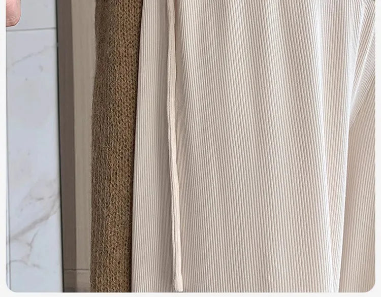 Maternity Trousers Spring and Autumn Outside Wear New Summer Petite Casual Drawstring Straight Wide Leg Trousers Maternity Wear Whispering Desires Shoppe