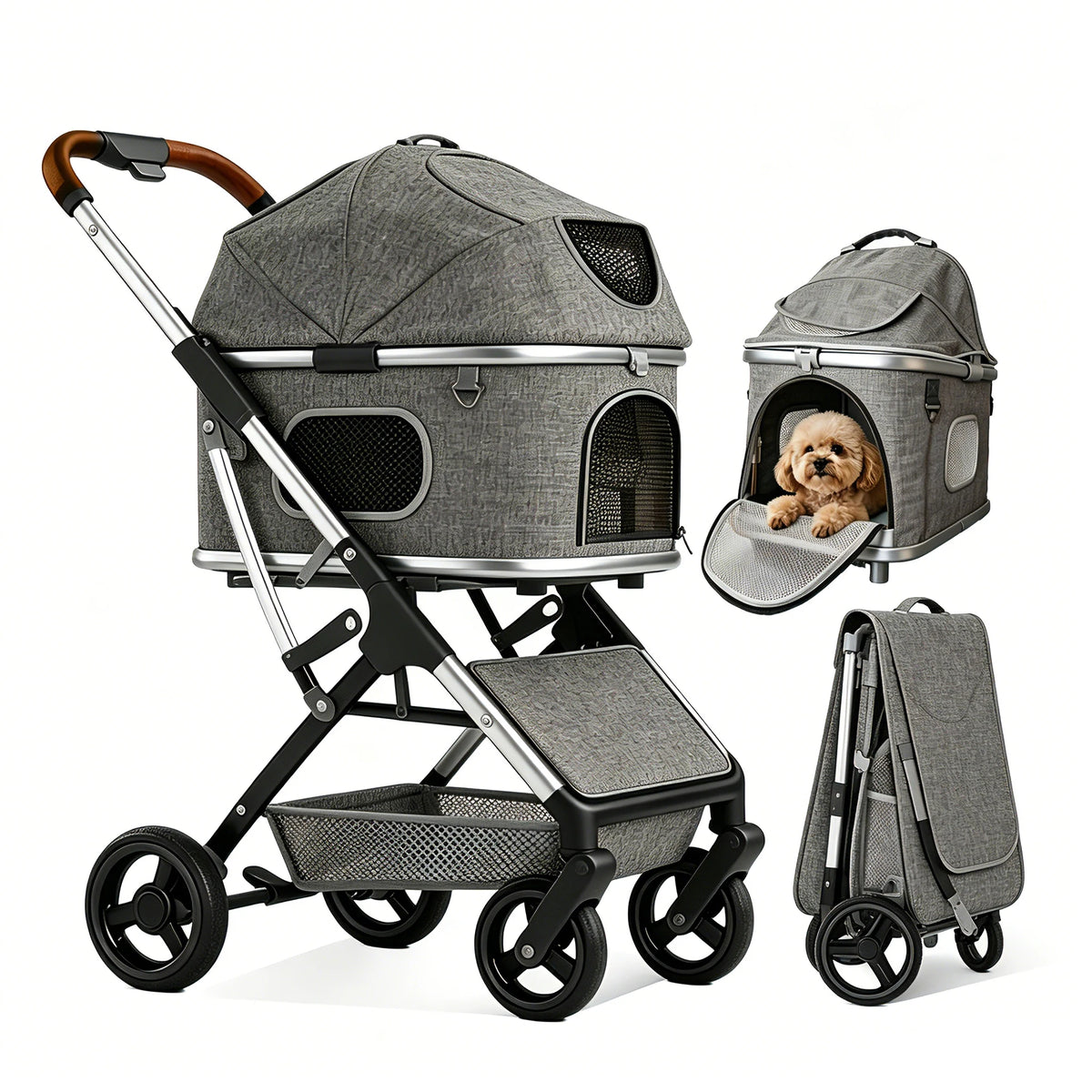 Pet Stroller for Dog & Cat, Pubby Stroller Upload to 55lbs,Dog Basket,Luxury Dog Stroller Whispering Desires Shoppe
