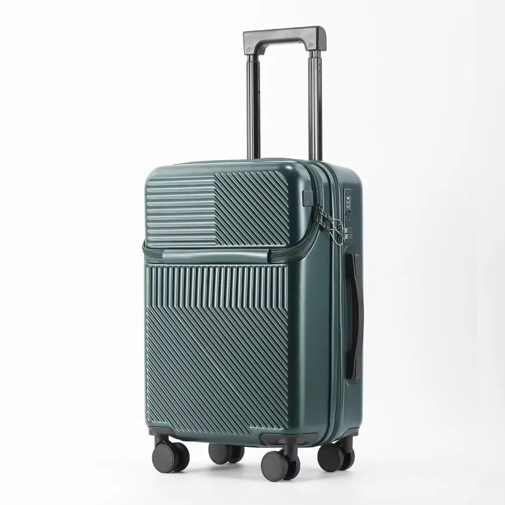 BunnyFly 20-inch Lightweight Carry-on Business Suitcase with Cup Holder Stylish Compact Luggage for Travel Whispering Desires Shoppe