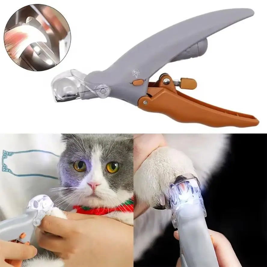 LED Pet Nail Clippers with Stainless Steel Blade
