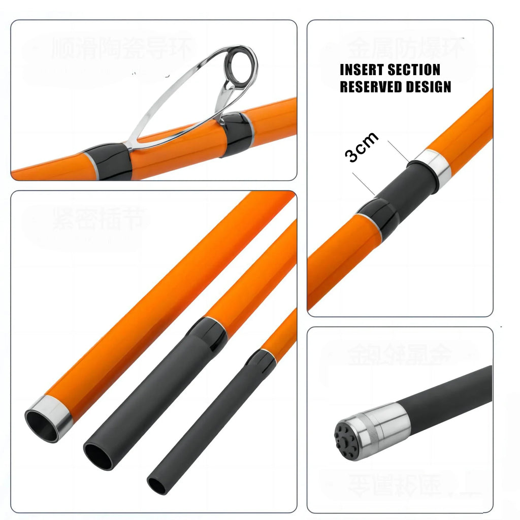 Three-Piece Carbon Surf Rod — 3.3–4.2 m