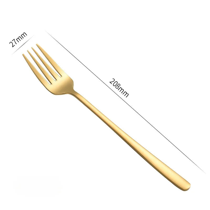 Stainless Steel Dinner Forks — 16 Pieces
