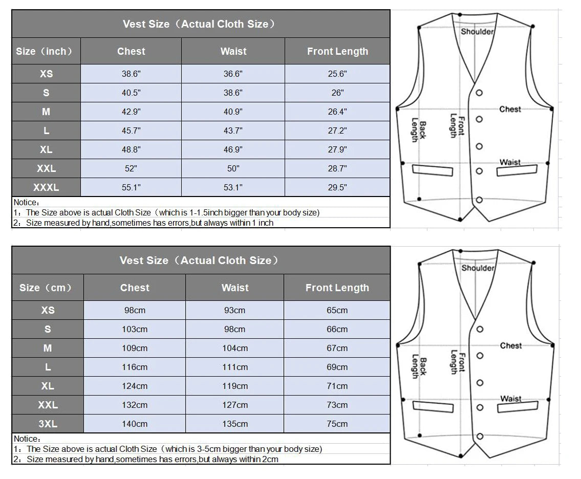Men's Herringbone-Style Formal Suit Vest