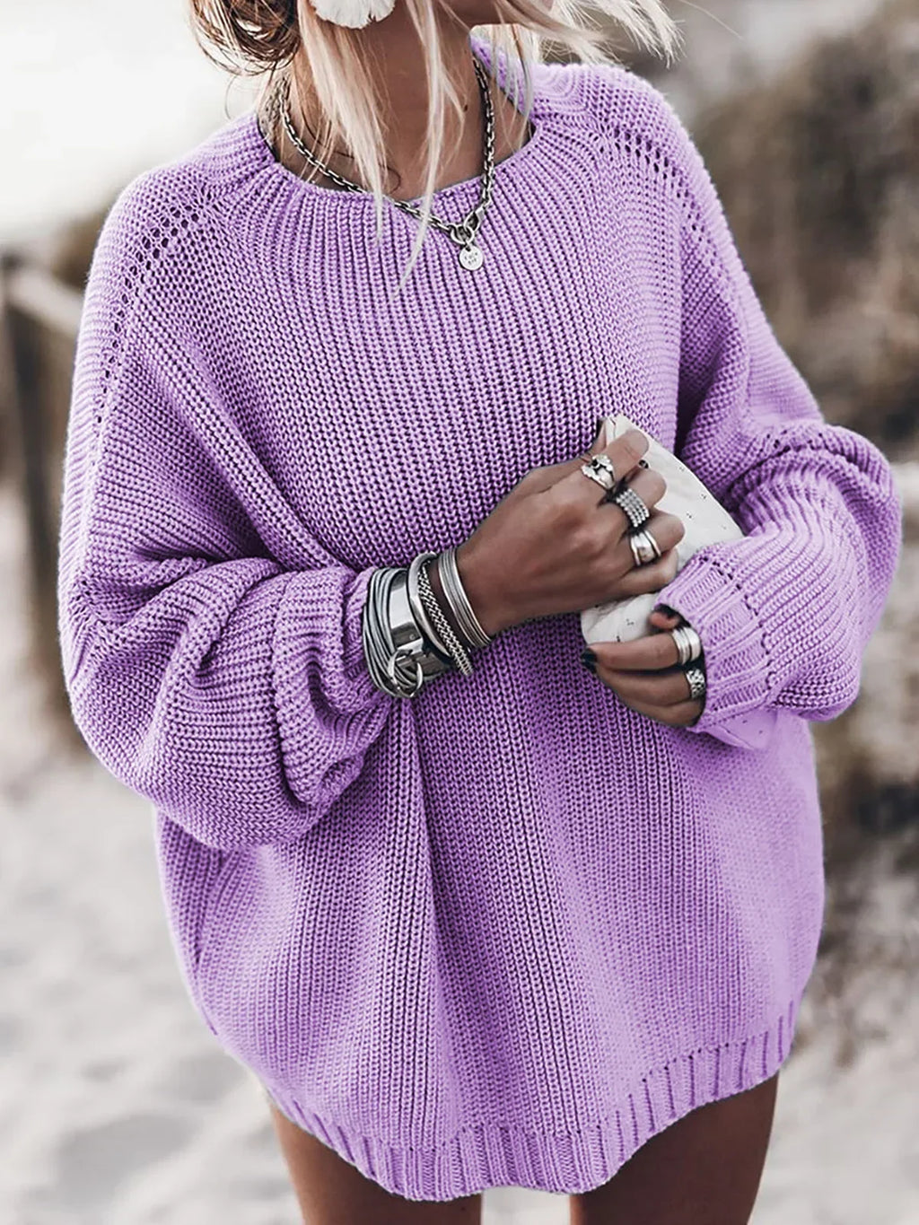 2026 New Winter Knitwear Women's Batwing Sleeve Knitted Pullover Solid Casual Loose Sweaters Ladies O-Neck Basic Pullover Jumper Whispering Desires Shoppe