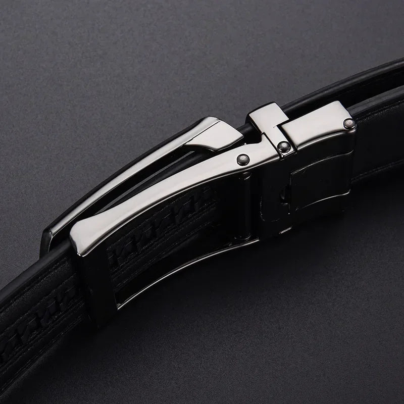 Men's PU Click-Buckle Casual Belt