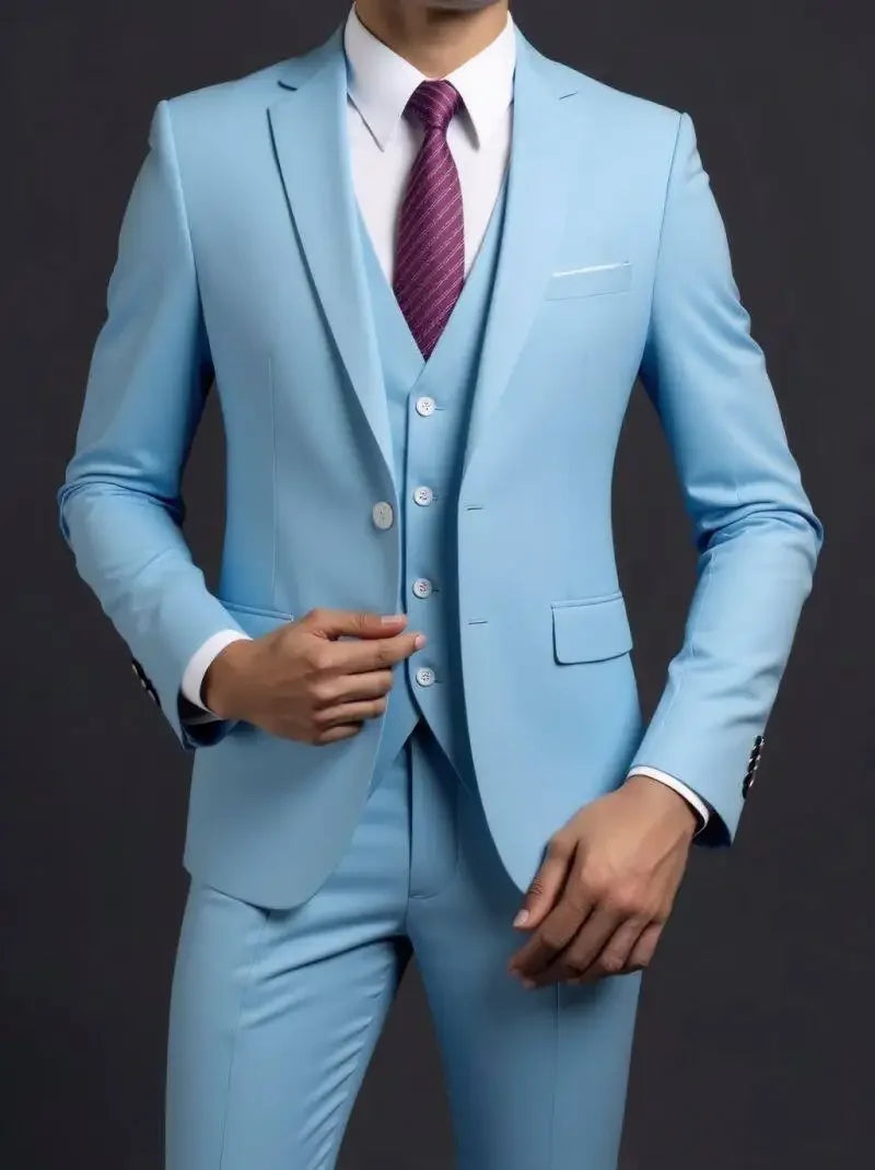 Men's Three-Piece Suit – Blazer, Vest & Trousers