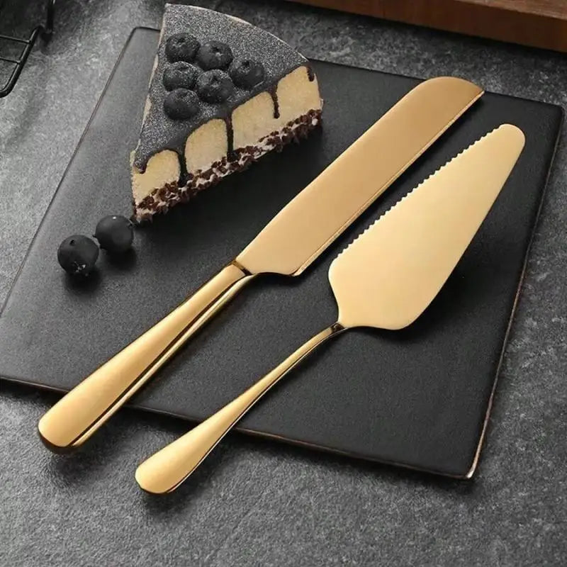 Venlohome Stainless Steel Cake Knife and Server