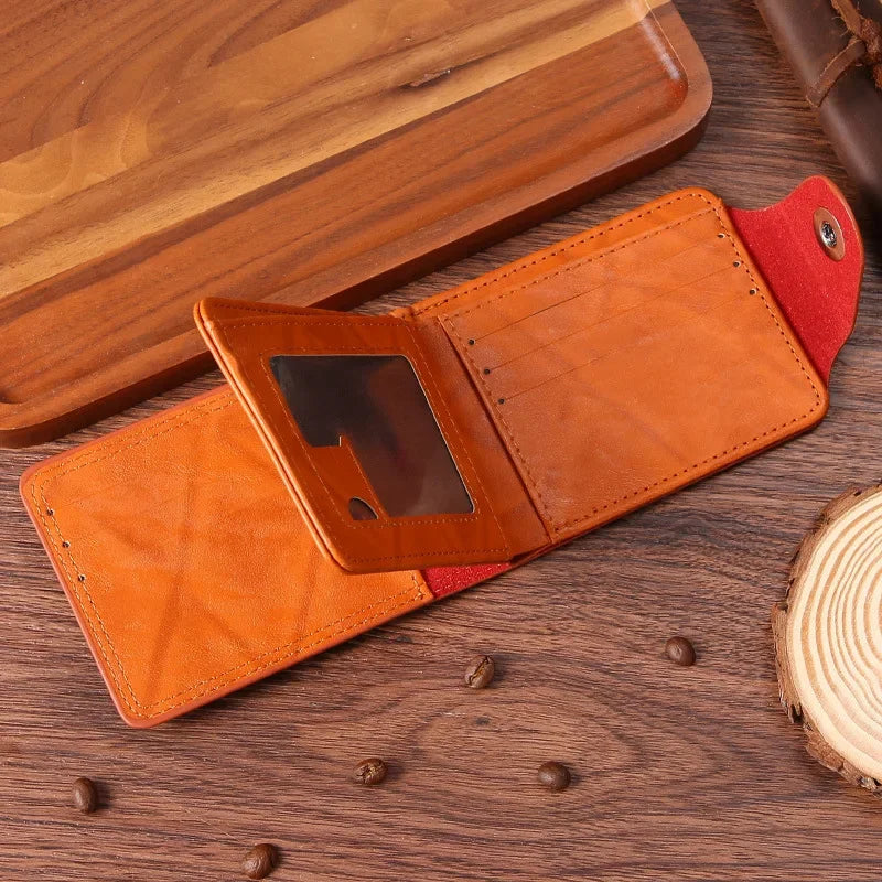 Men's Dollar-Print Card & Coin Wallet
