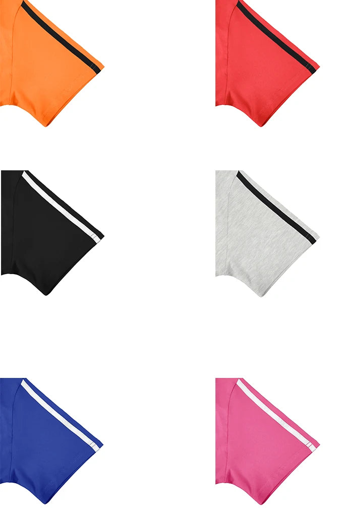 Side-Stripe Short-Sleeve Top & Pants Set