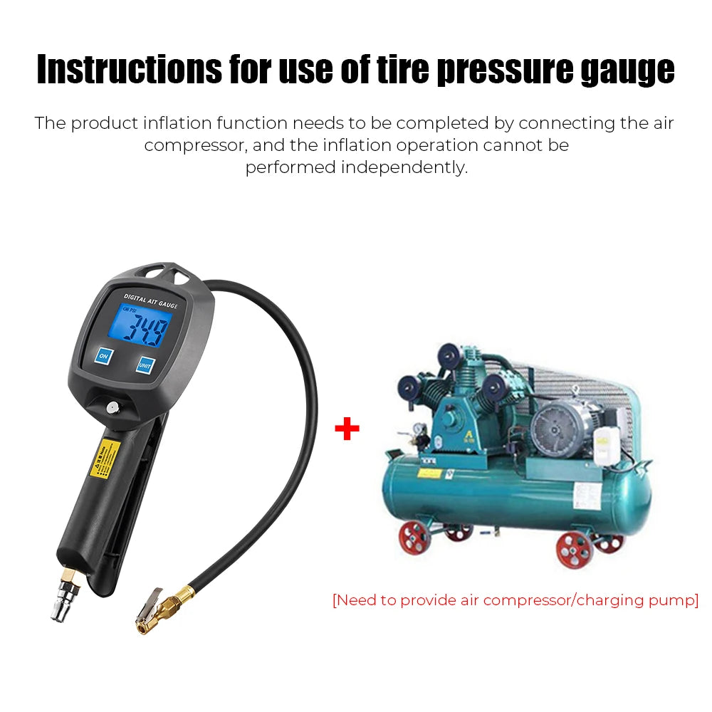 LEEPEE Digital Tire Inflator & Pressure Gauge