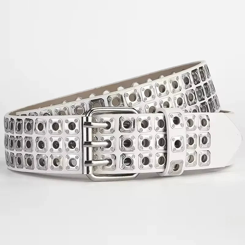 Unisex Punk-Style Studded PU Belt