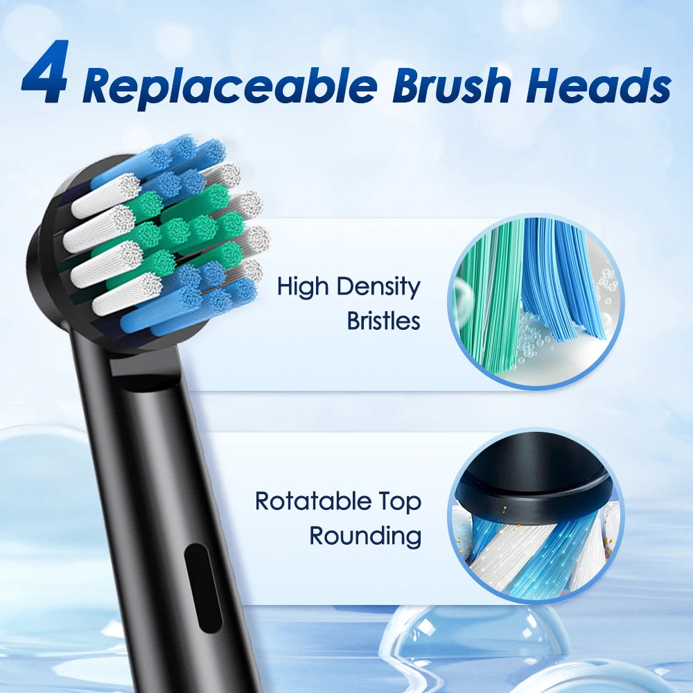 AFDEAL USB-C Rechargeable Electric Toothbrush – 4 Heads