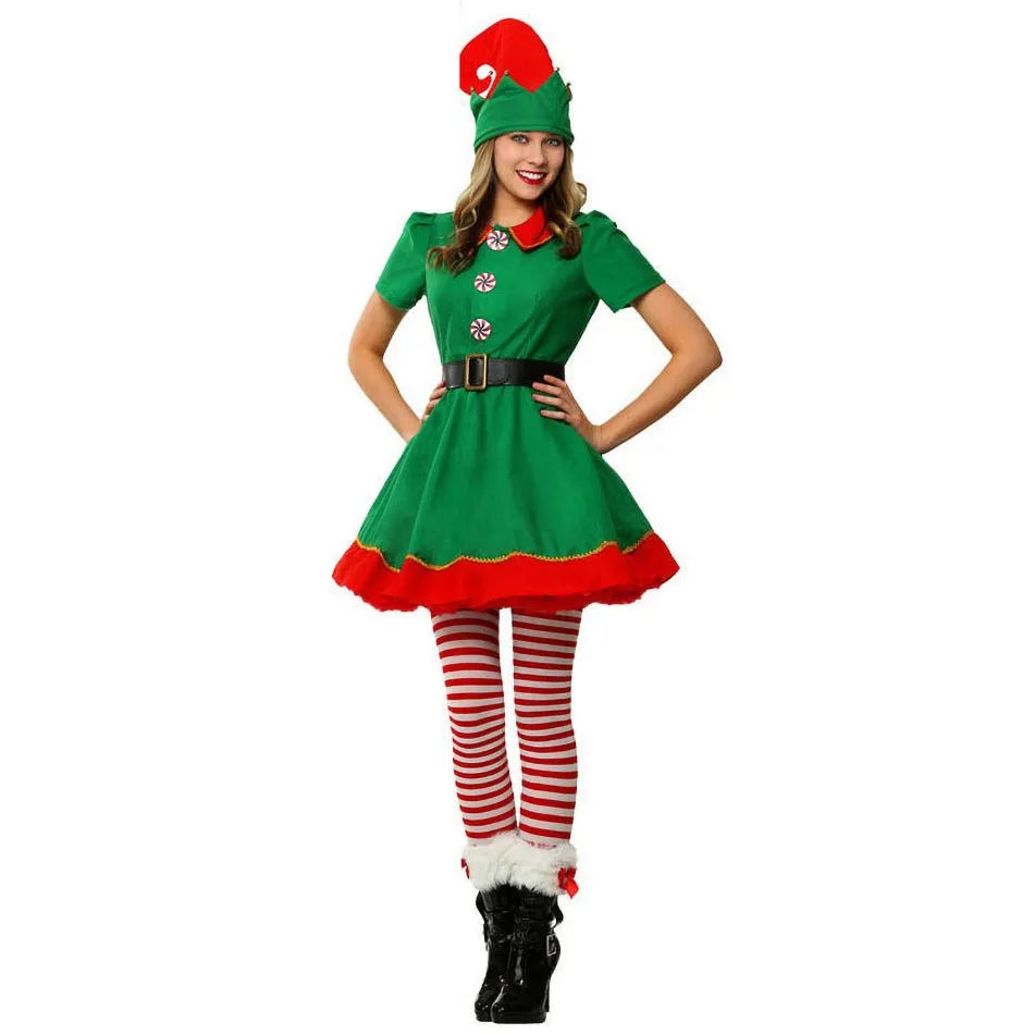 Kids Adult Christmas Clothing Set Kids Tops Pants Hat Belt Children Xmas Clothes Baby Boy Girl Birthday Outfit Elves Costume Whispering Desires Shoppe