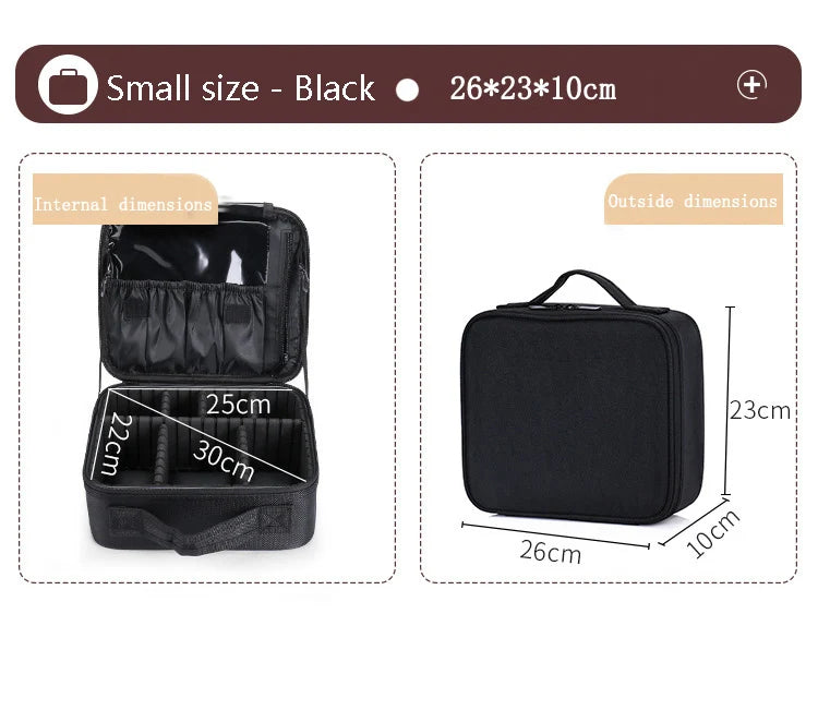 Oxford Fabric Cosmetic Organizer Case – 3 Sizes