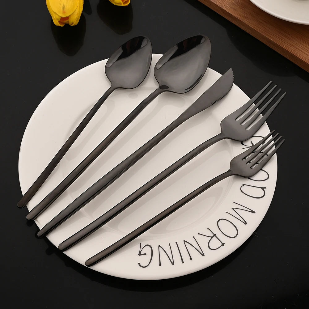 PINKTEN Stainless Steel Flatware — 6 Pieces
